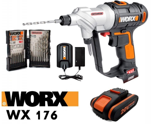 Worx WX176.3 - Taladro Atornillador doble cabezal Switchdriver 20V 2.0Ah (2  bat)